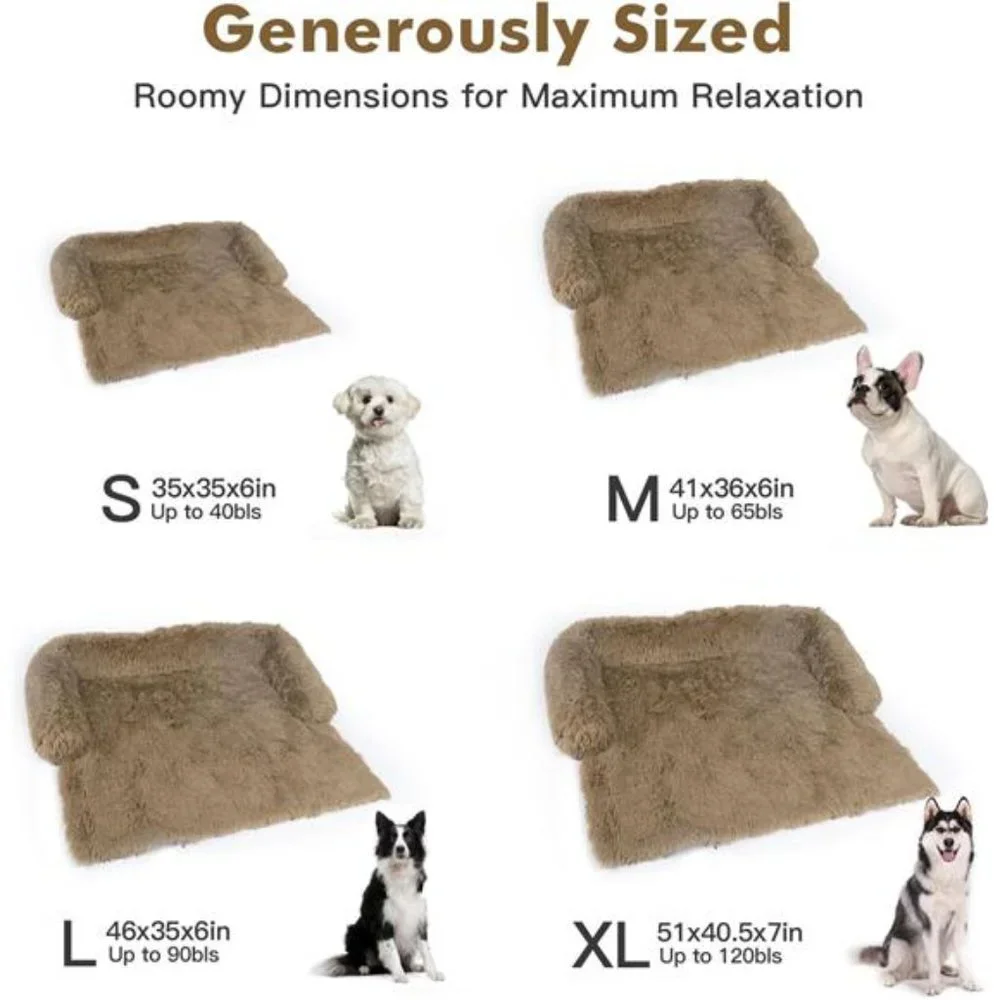 Dog Couch Bed Waterproof Dog Mat with Removable Washable Cover